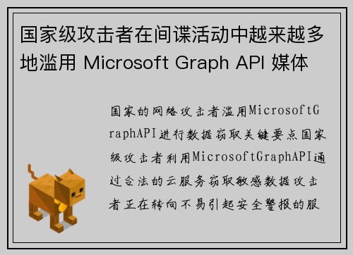 国家级攻击者在间谍活动中越来越多地滥用 Microsoft Graph API 媒体